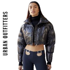 NEW UO Urban Outfitters Taryn Black Cropped Puffer Coat Jacket XXXL 3X